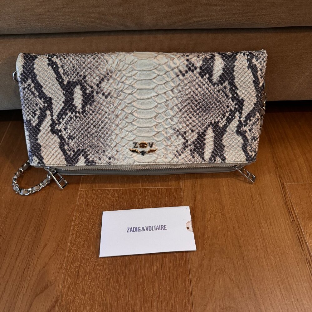 Zadig & Voltaire – Snake Skin Crossbody Bag Nude